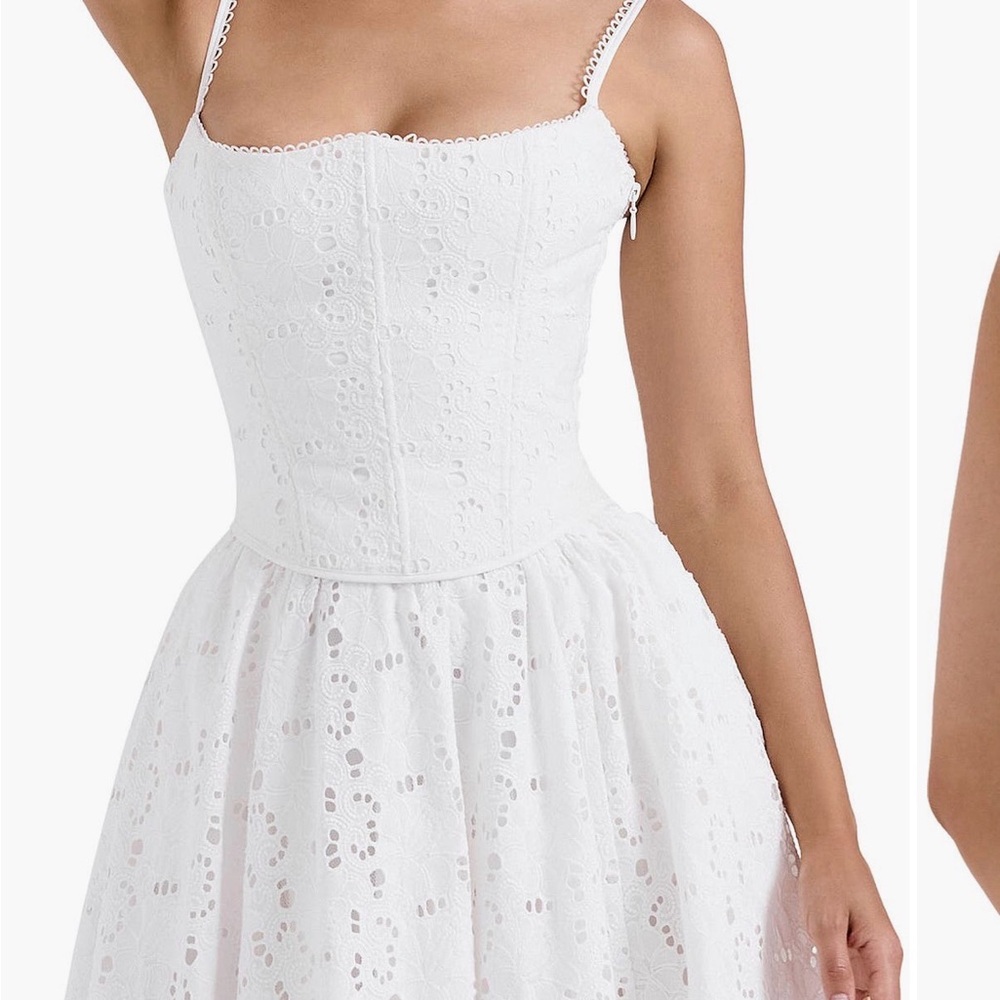 House of CB Lorina Broderie Anglaise Lace Up Corset size L